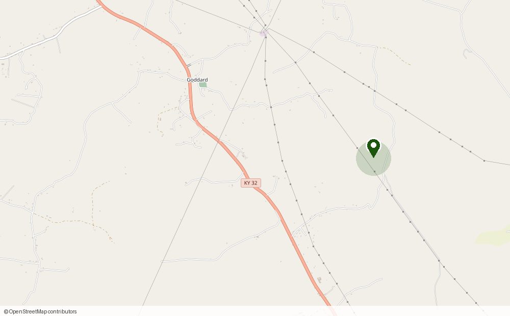 Map showing Hutton & Loyd Tree Farm at 1200 Farris Branch Road, Wallingford, KY 41093